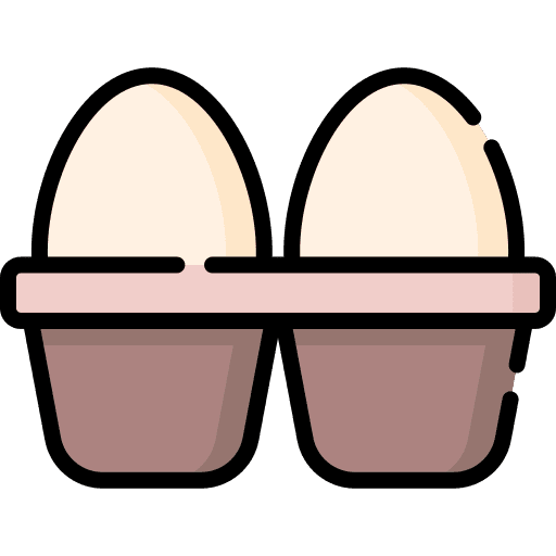 Egg carton food box tray icon