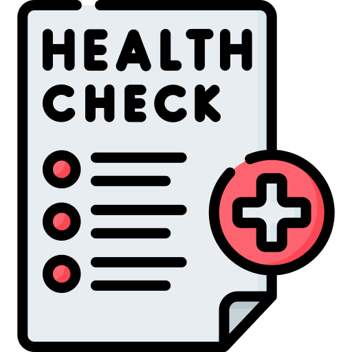 Health check hospital document files and folders icon