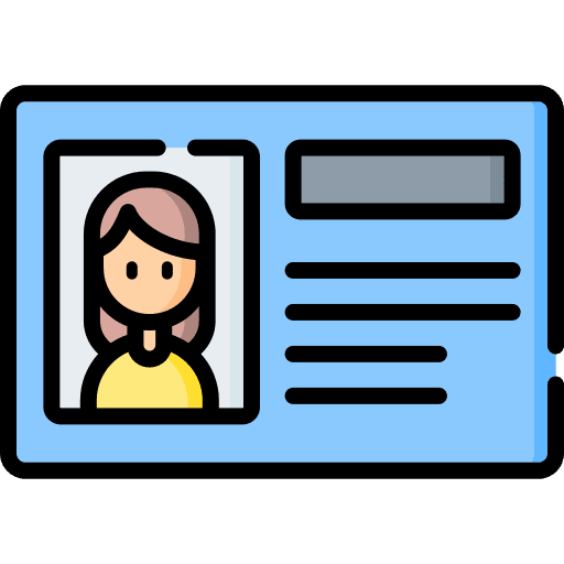 Id card travel pay card identification icon