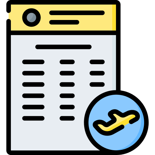 Itinerary itinerary flight airport icon