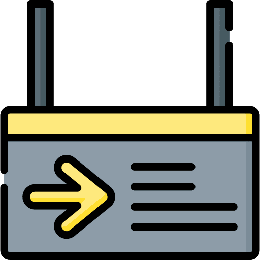 Signage sign airplane signaling icon