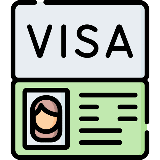 Visa user immigration visa icon