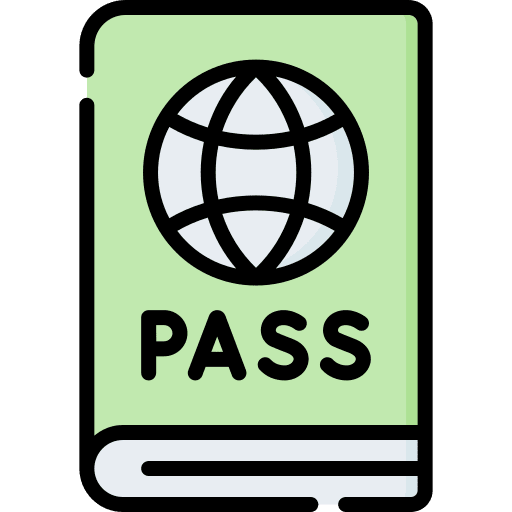 Passport identity passport travel icon