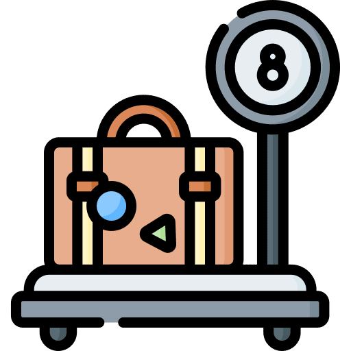 Scale scale suitcase weight icon