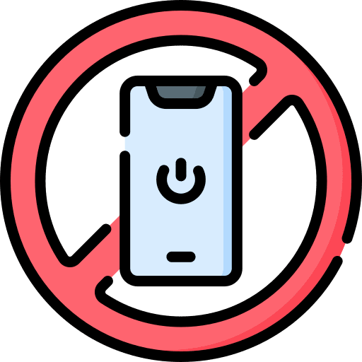 Smartphone prohibited no allowed icon