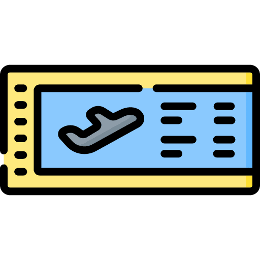 Ticket airplane ticket boarding pass travel icon