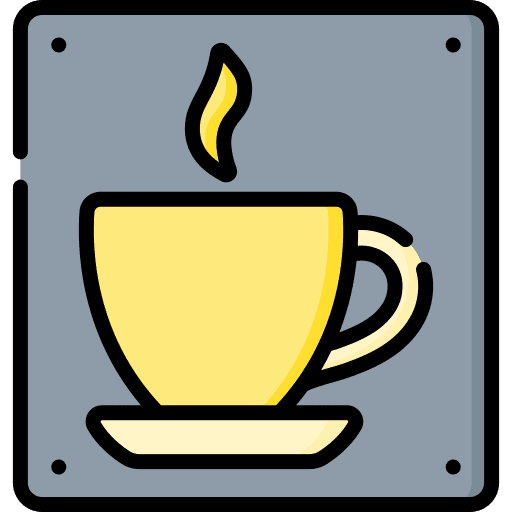 Cafe sign coffee shop cafeteria icon