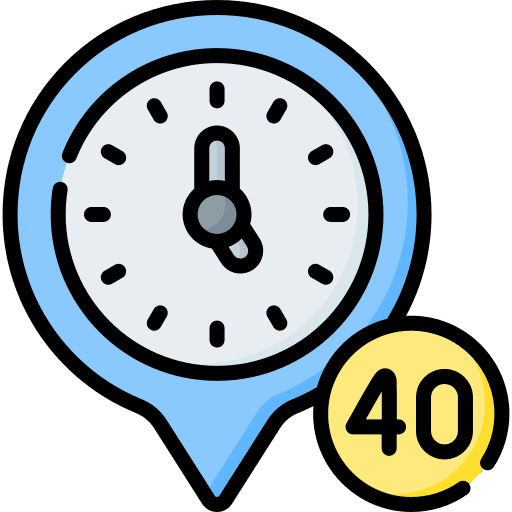 Check in 40 time check in icon