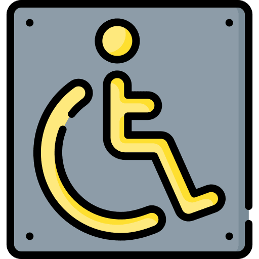 Disabled sign disability healthcare and medical disabled person icon