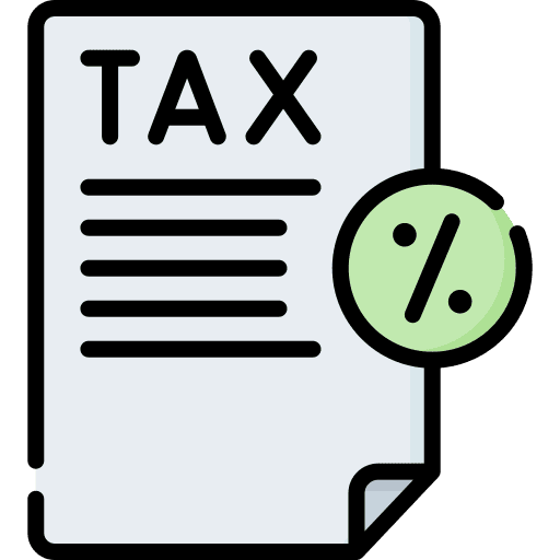 Tax taxes business and finance percentage icon