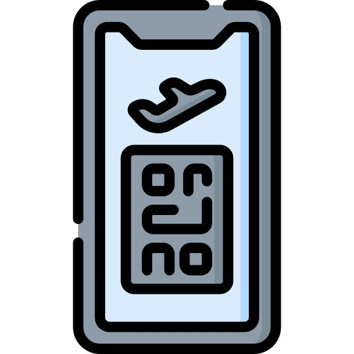 Ticket cellphone passage holidays icon