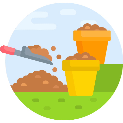 Pot decoration botanic farming and gardening icon