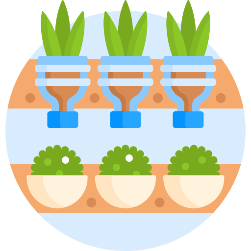 Vertical garden plant pot urban decoration icon