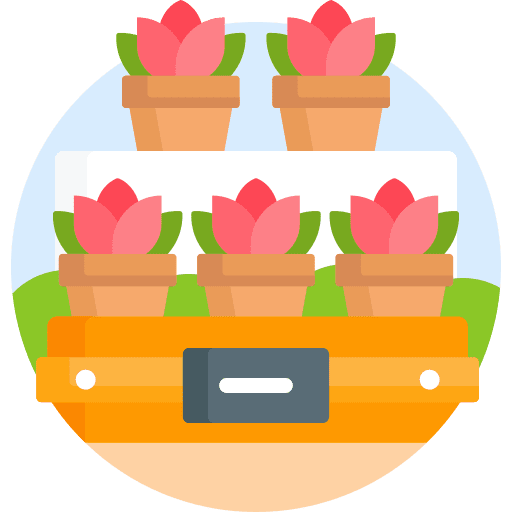 Flower pot display flower pot gardening icon