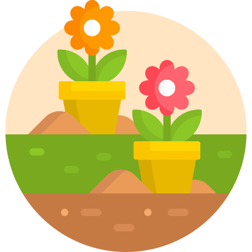 Flower pot garden plant nature icon