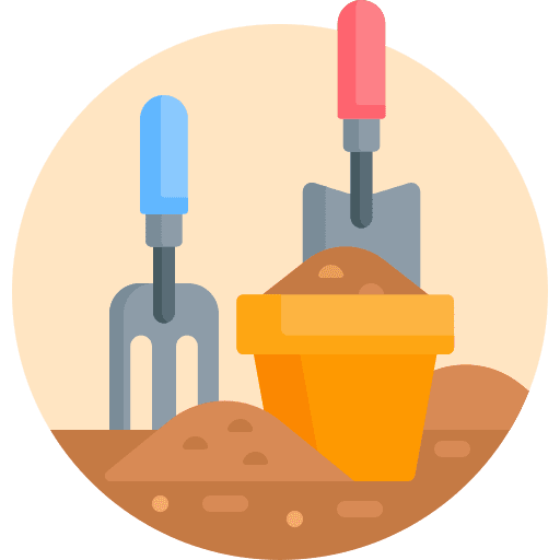 Fork gardening tool fork farming and gardening icon