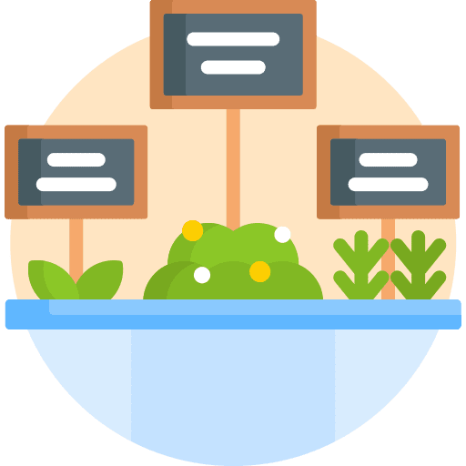 Label farming plant gardening icon