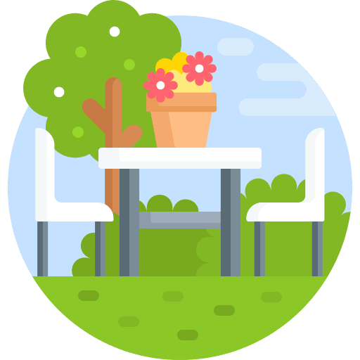 Table relax decoration yard icon