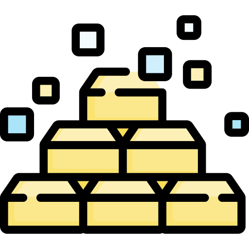 Gold ingots gold ingots business finance icon