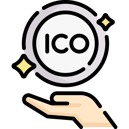 Ico blockchain economy bitcoin icon