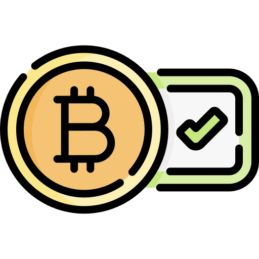 Accepted bitcoin business digital money icon