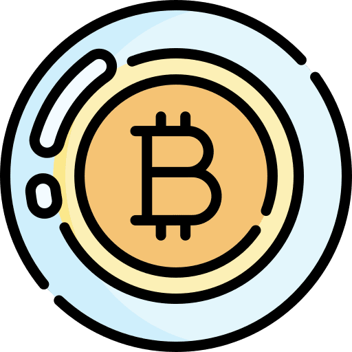 Bubble bubble currency blockchain icon