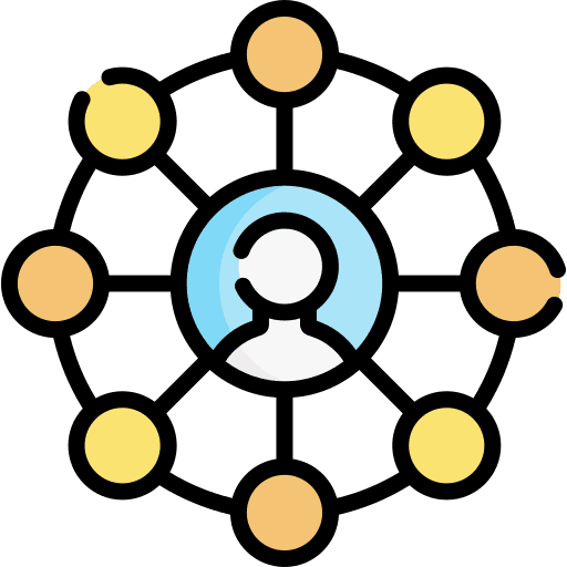 Centralized network user cryptocurrency icon