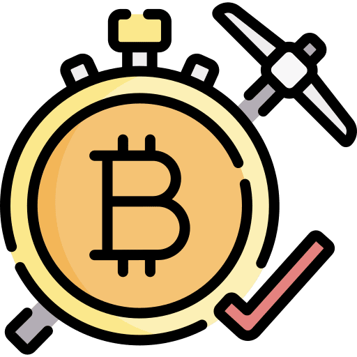 Proof of elapsed time mining money time icon