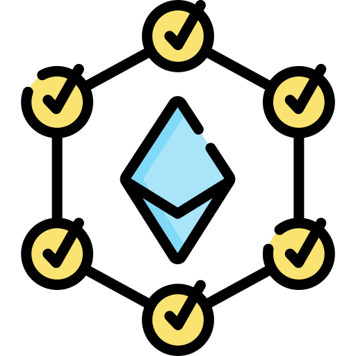 Smart contracts cryptocurrency approval business and finance icon