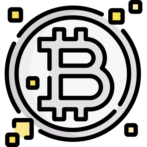 Bitcoin coin digital currency token icon