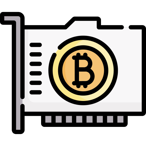 Gpu mining cryptocurrency business and finance cpu icon