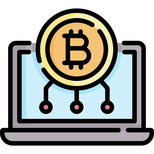 Laptop digital money business and finance laptop icon