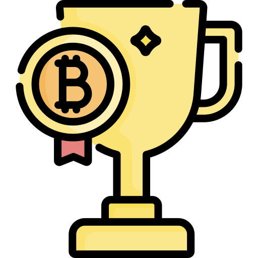 Reward winner block business and finance icon