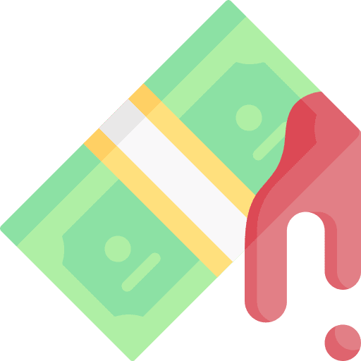 Blood dirty criminal currency icon