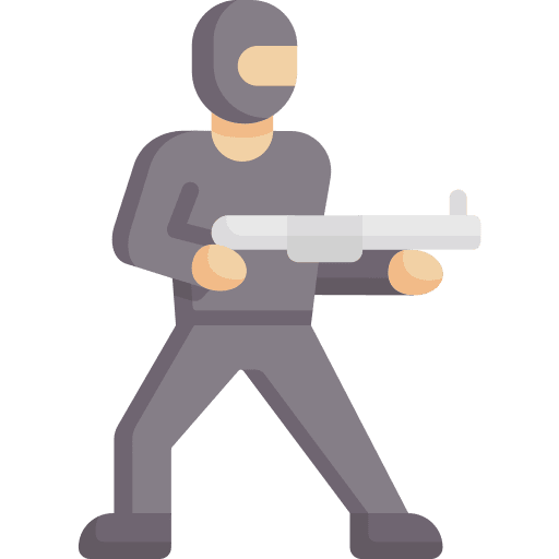 Criminal weapon miscellaneous armed icon