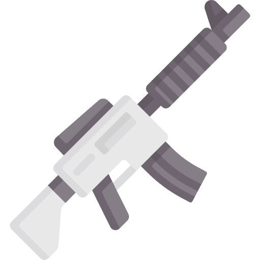 Rifle shotgun military sniper gun icon