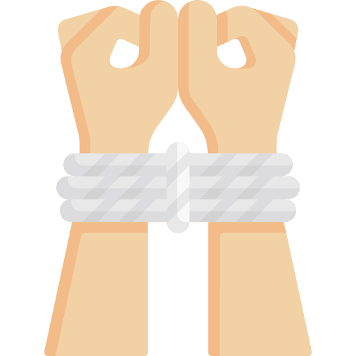 Tied people person hand icon