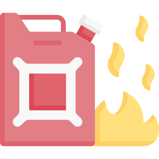 Arson burning flame riot icon