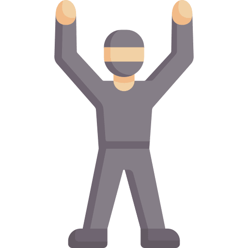 Criminal bad person burglar people icon