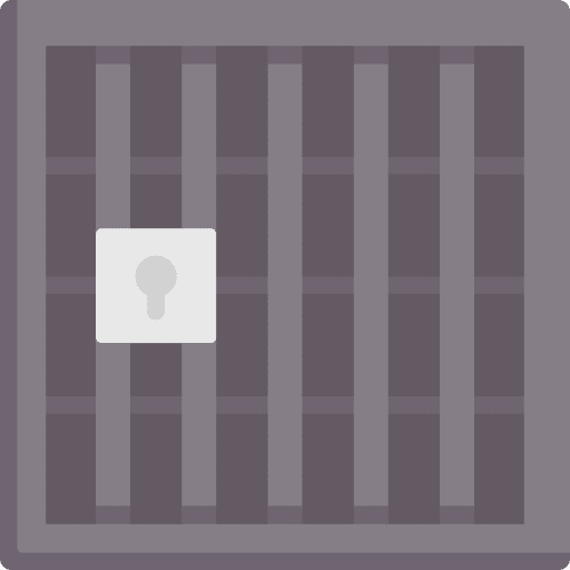 Prison custody criminal crime icon