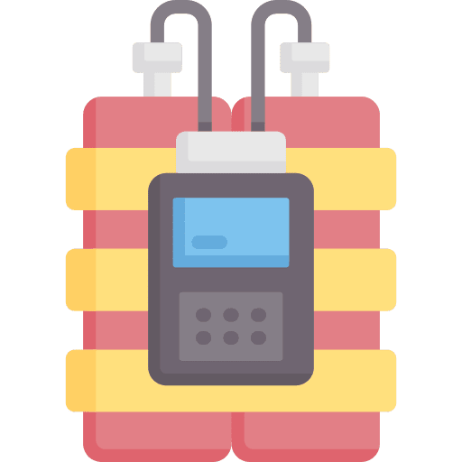 Dynamite explosion army military icon