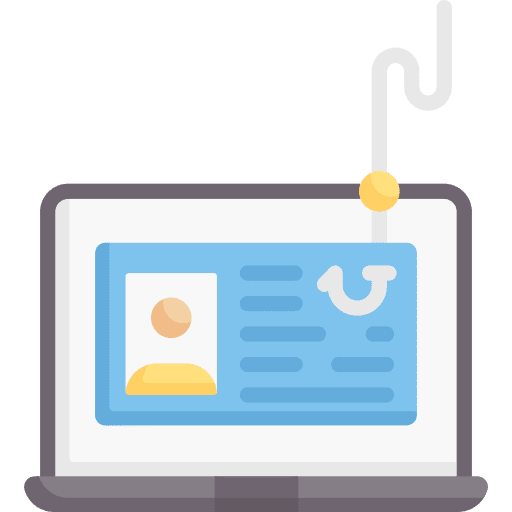Phishing phishing security id card icon