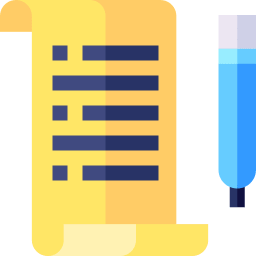 Research summary business and finance document icon