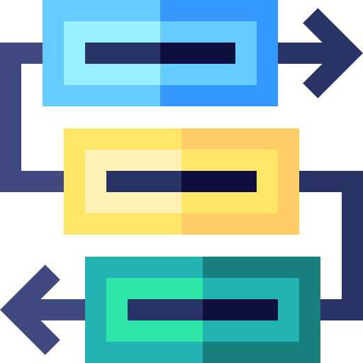 Workflow marketing tasks business and finance icon