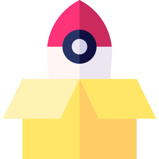 Deployment arrow rocket product icon