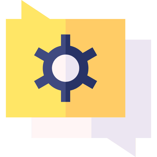 Exchange communications speech bubble briefing icon