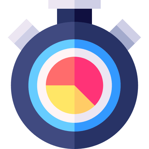 Chronometer pie chart clock stopwatch icon