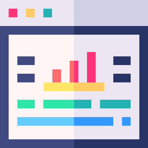 Web chart bar chart graphic icon