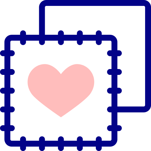 Fabric decorative textile diy scraps icon