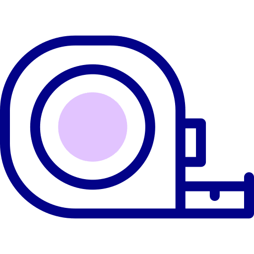 Measuring tape scale meter ruler icon